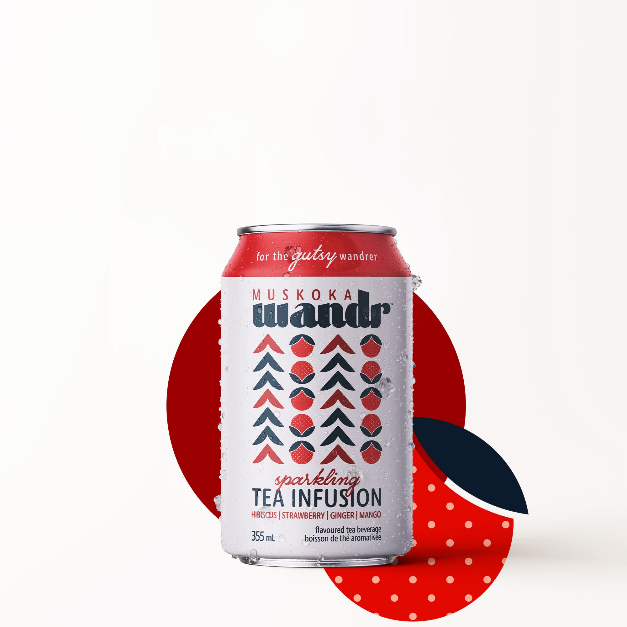 Wandr Sparkling Tea Infusion Strawberry Hibiscus Muskoka Brewery