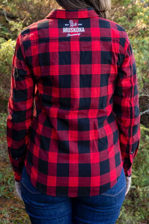 Red Long Sleeve Plaid Button-Down