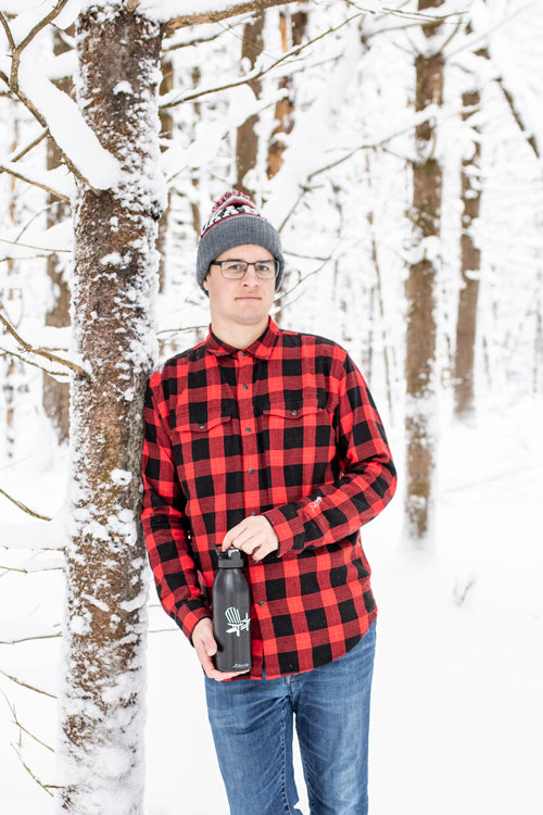 Red Long Sleeve Plaid Button-Down