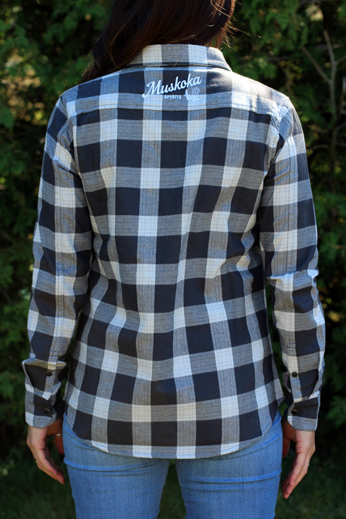 Black & White Long Sleeve Plaid Button-Down