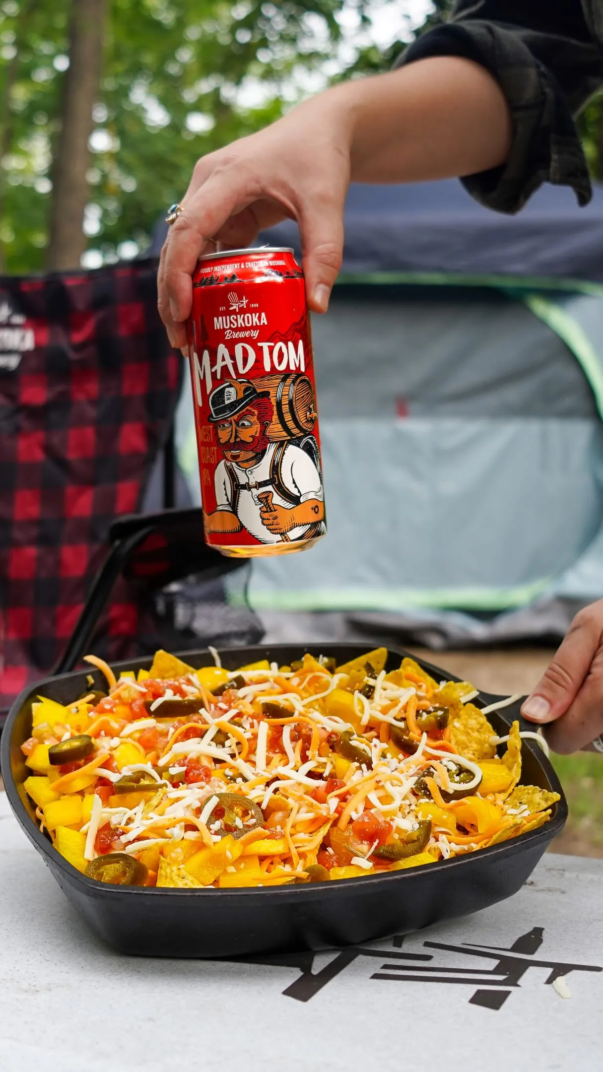 Smokey campfire nachos and a fresh Mad Tom?