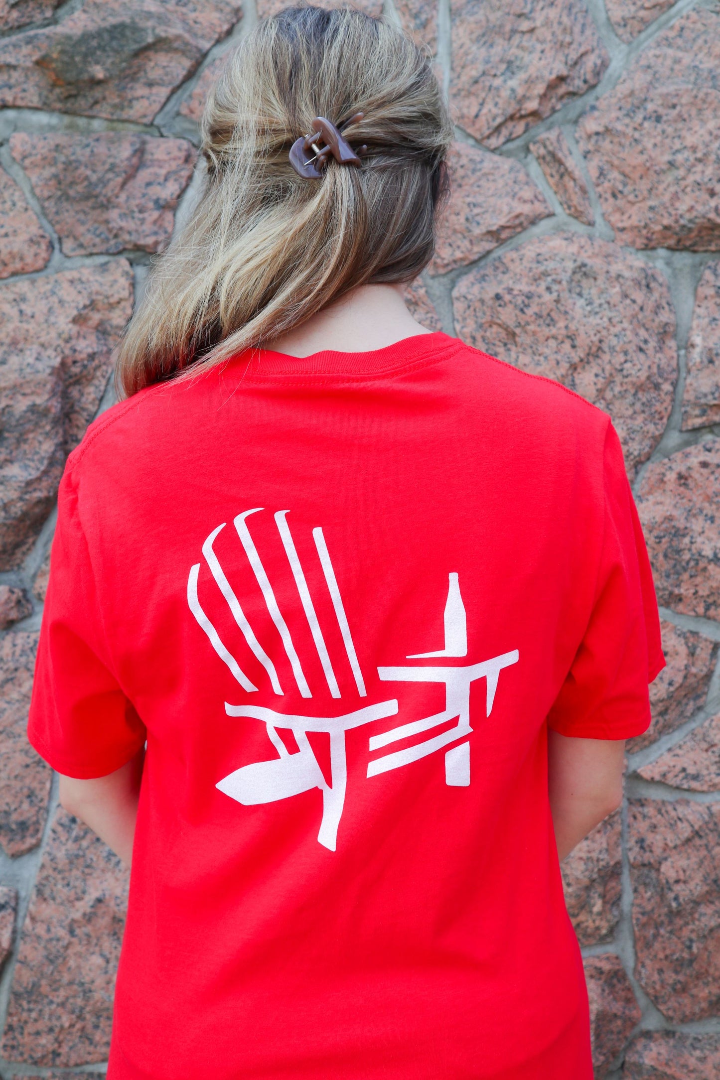 
                  
                    Reverse Chair Logo Tee (Red and Grey)
                  
                
