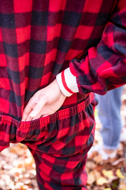 THE FIRESIDE FLANNEL PAJAMAS IN RED PLAID